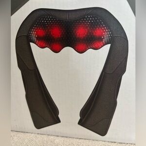 MagicMakers Neck Massager with Heat -Electric Shiatsu Deep Kneading Back Massage